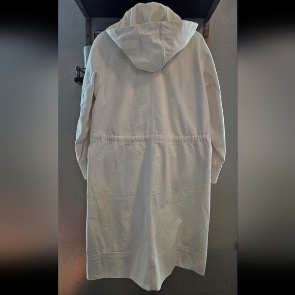 Everlane The Canvas Organic Cotton Parka Jacket Bone White Size Medium - Picture 6 of 10
